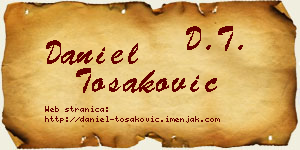 Daniel Tošaković vizit kartica